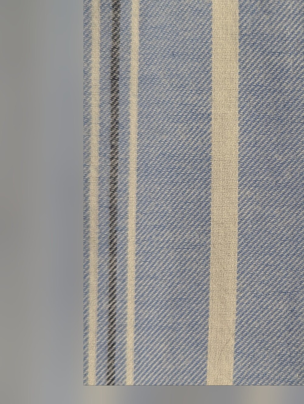 Foxcroft Blue Stripe With Horizontal Stripe On Low Back Cotton Shirt Sz 16W - Picture 13 of 13